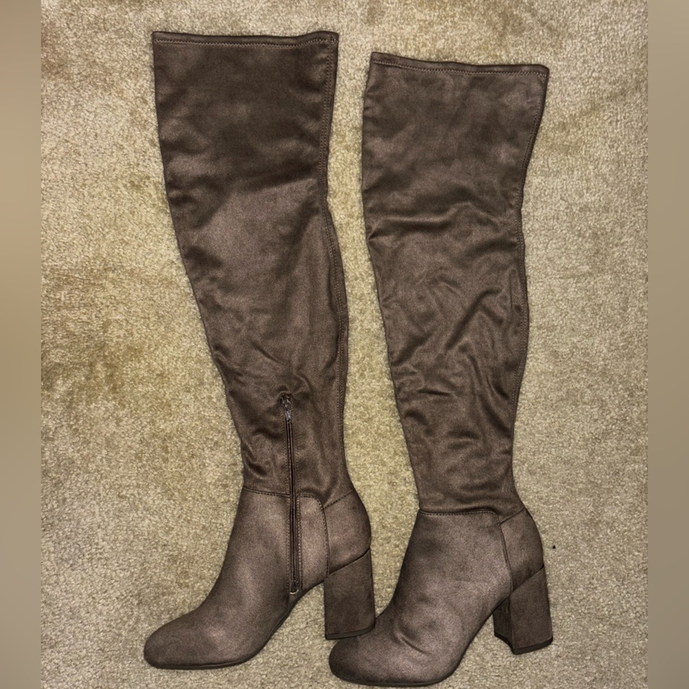 A New Day over the knee suede boot.
